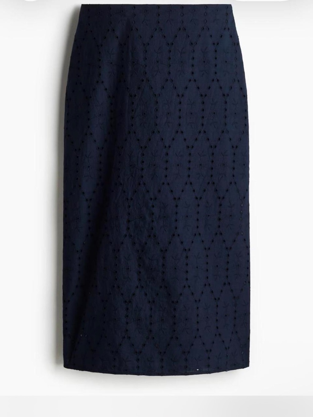 Navy blue midi skirt